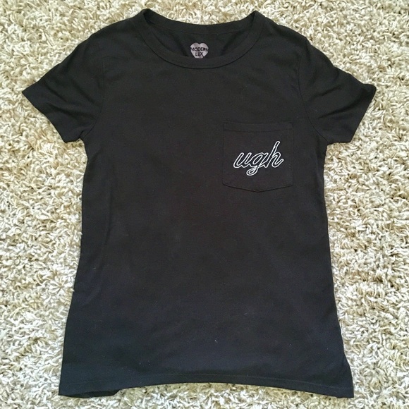 Modern Lux Tops - Ugh embroidered pocket Modern Lux punk mod grunge Modern Lux Tops - Ugh embroidered pocket Modern Lux punk mod grunge